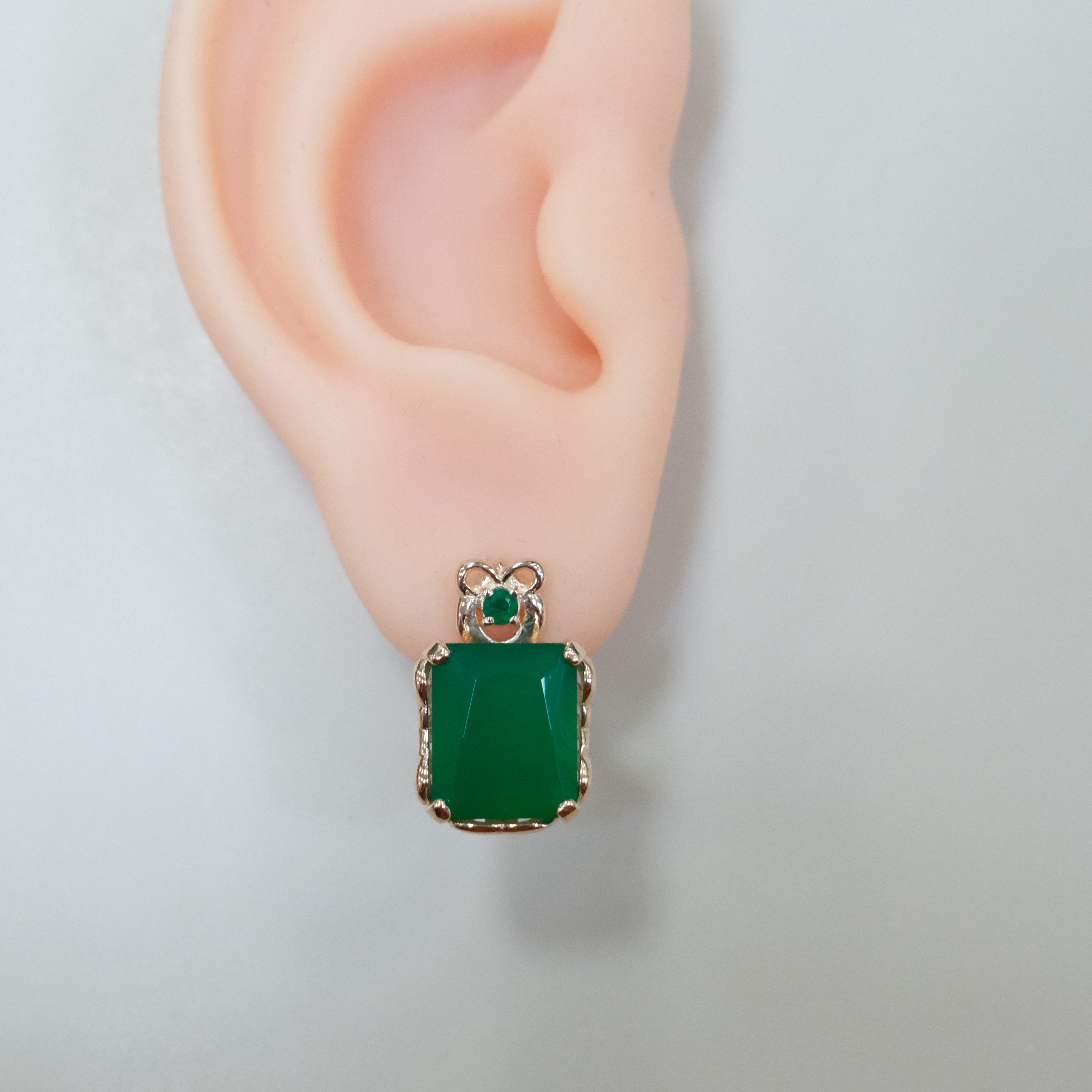 Серебряные серьги с агатами